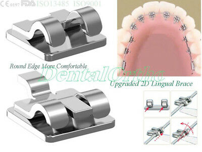 24/kit, 2d Lingual Bracket Wh123 Dental Orthodontic Molar Band Buccal Tube Niti