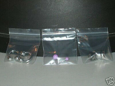 (z#1 X 2) -200 Zip Bags - Great Body Jewelry Packaging