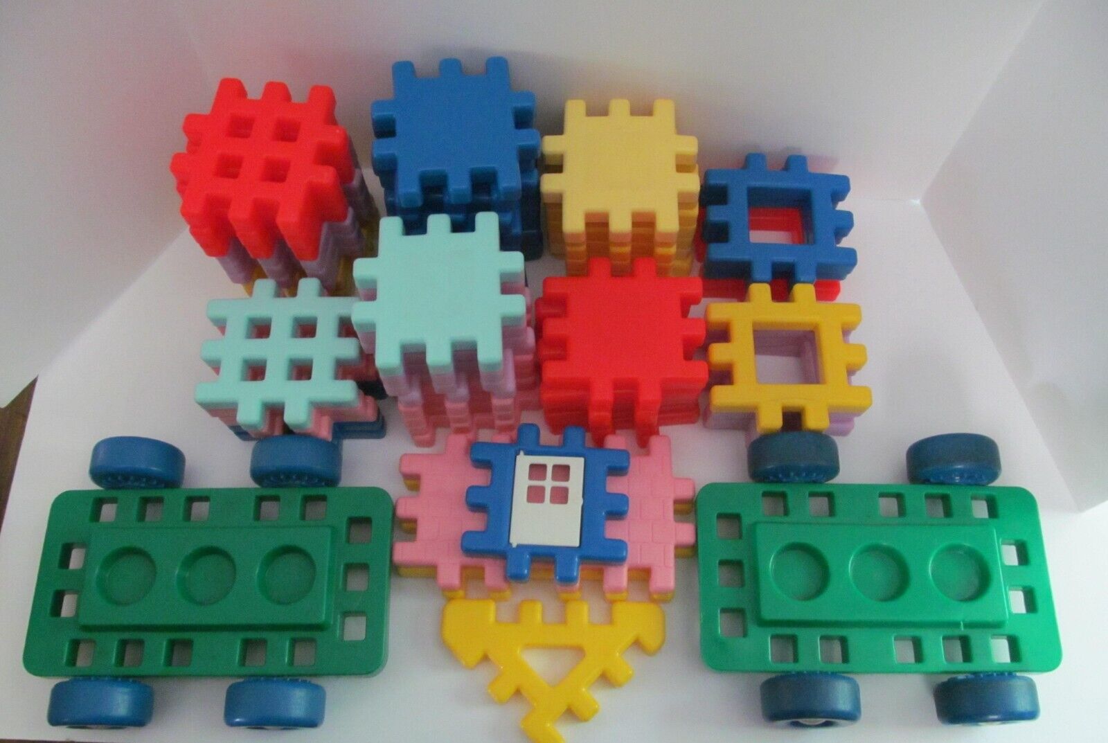 Lot Of Little Tikes Waffle Blocks - 57 Pieces