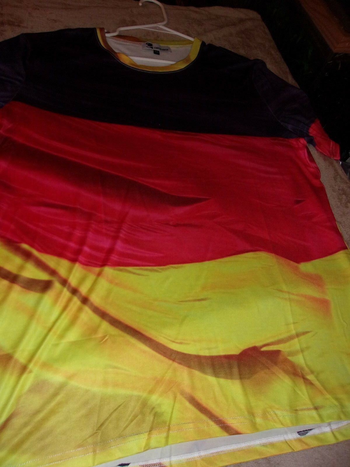 Germany,german Flag Color T-shirt,. Sz.xxl. Light Weight. Black,red,gold.