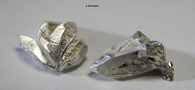 2+ Grams Lot Of .999 Crystalline Silver Crystal Nuggets 99.999% Pure