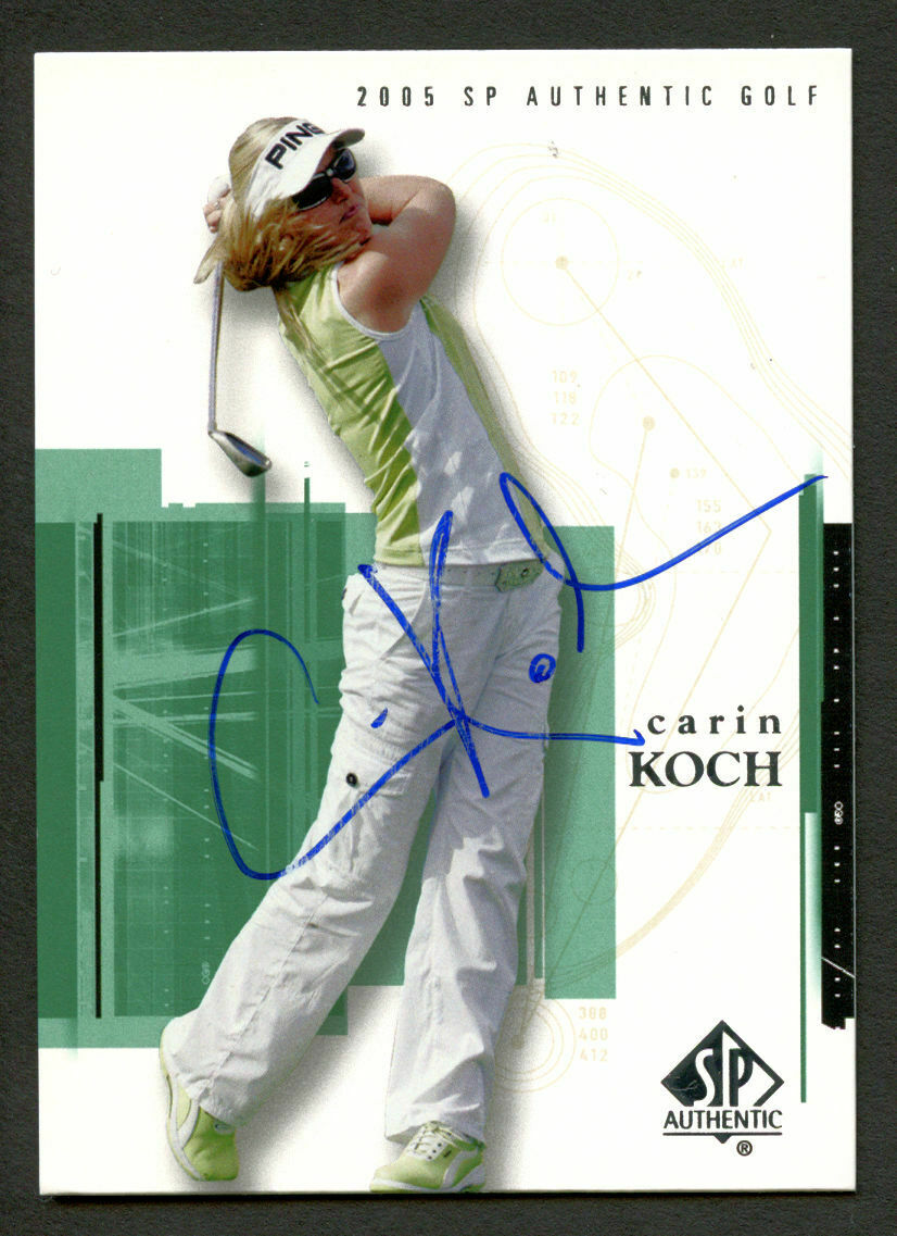 Carin Koch #15 Signed Autograph Auto 2005 Sp Upper Deck Lpga Golf Trading Card